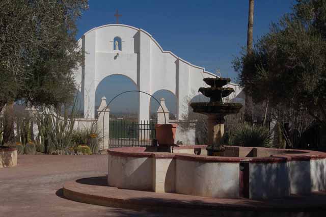 the back courtyard